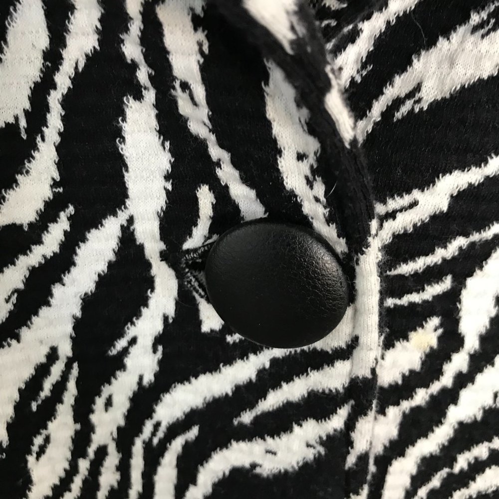 JM Collection Zebra Print Jacket Size XL - Picture 2 of 8